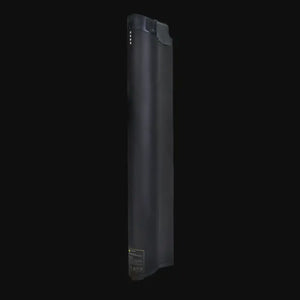 Removable battery pack for Hygge Lossø electric bike showing slim design and easy charging capability.