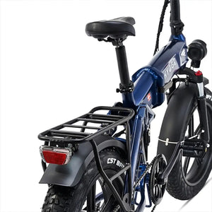 Hygge Sorø electric bike rear rack and saddle designed for comfort and carrying everyday cargo.