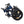 Hygge Sorø full suspension folding electric bike in blue folded for compact storage with fat tyres.