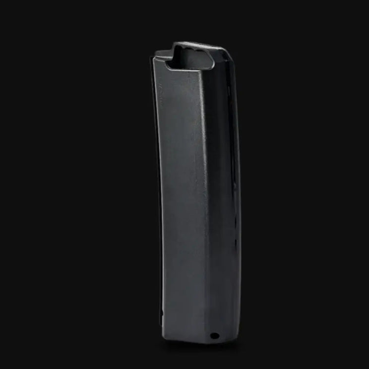 Close-up of the removable battery on the Hygge Sorø Fat Tyre Folding Electric Bike.