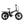 Hygge Vester folding electric fat bike in black with rear cargo rack side view.