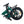The Hygge Virum electric bike in its fully folded position, showing how compact the 20-inch wheels and frame become for storage.