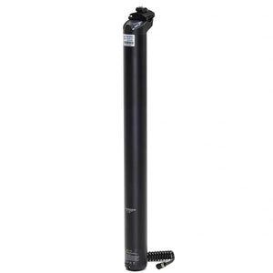 Hygge Virum folding ebike concealed lithium ion battery integrated inside the black seatpost tube.