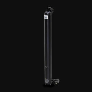 Close-up of the removable battery for the Hygge Virum Folding Electric Bike shown against a dark background.