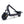 Folded view of the InMotion S1 folding electric scooter in black, highlighting the kickstand and deck design.