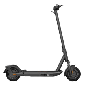 Side view of the InMotion S1 folding electric scooter in black, featuring a sleek frame and wide foot deck.