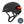 Rear view of the Livall C20 smart cycle helmet with red LED light turned on.