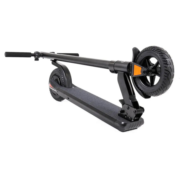 Folded view of the Li-Fe 350 Plus electric scooter with compact design for portability.