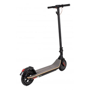 Rear view of the Li-Fe 350HC electric scooter 350W in black, highlighting handlebars, headlight, and slim frame.