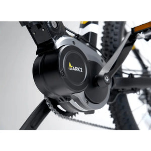 Close-up of the powerful Mark2 high-torque electric motor integrated into the crank for balanced power delivery.