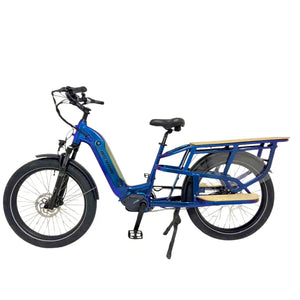 Revom C2 eCargo electric bike full side view showing long tail frame, fat tyres and cargo carrying capability.