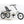 Side view of the silver Revom electric bike equipped with a cushioned seat and backrest.