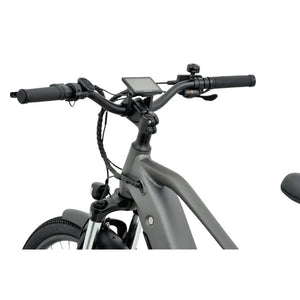 Close-up of the handlebar, display, and cockpit area on the Revom S1 ATB Mid-Drive Electric Bike.