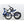 Right side view of the folded Revom T4 Semi Recumbent Electric Tricycle Cargo Bike 250W in blue, showcasing its compact folding frame.
