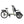 Side view of the Revom T5 electric tricycle in sage green with front passenger seat and rear rack