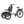 Angled front view of the Revom T5 passenger electric trike showing the padded seat with armrests