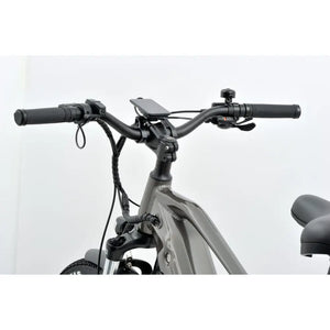Revom U2 All-Terrain Electric Bike handlebar and stem view highlighting control layout and ergonomic grips.