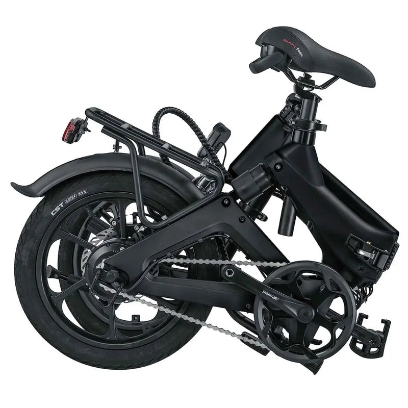 Folded Riley RB1 Single Speed Folding Electric Bike 250W showing compact design for easy storage and transport.