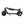 Side view of the folded Riley RS1 V2 electric folding scooter in black.