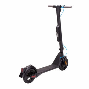 Right side view of the Riley RS1 V2 electric folding scooter with slim frame, detachable battery, and compact wheels.