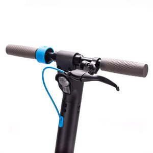Front view of Riley RS1 V2 electric scooter handlebars.