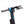 Close-up view of the Riley RS2 V2 electric folding scooter handlebar with brake lever, grips, and headlight.