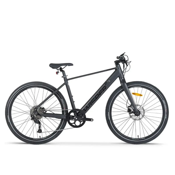 Side view of Wisper Tailwind City Crossbar E-Bike 250W in black