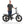 Hygge Vester folding electric bike with rider, showing recommended height range for comfortable fit and usability.